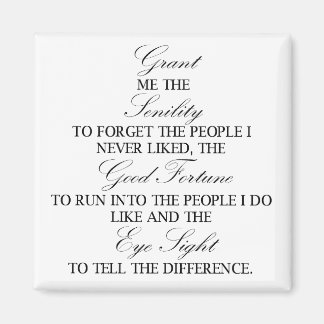 Seniliteit gebed vierkante magneet