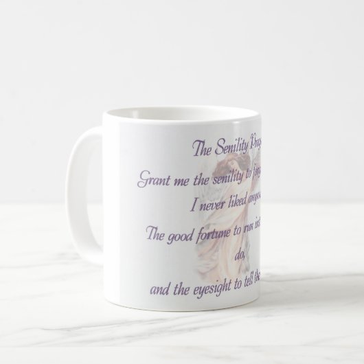 Senility Prayer mok violet (Voorkant links)