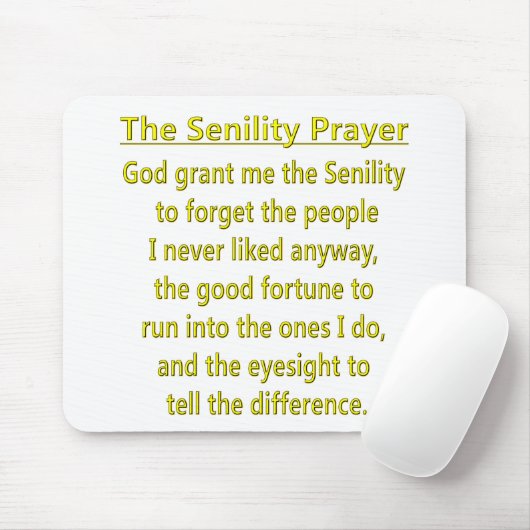 Senility Prayer Muismat (Met muis)