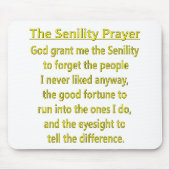 Senility Prayer Muismat (Voorkant)