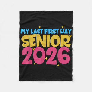 Senior 1e schooldag Mijn laatste eerste dag 2026 V Fleece Deken