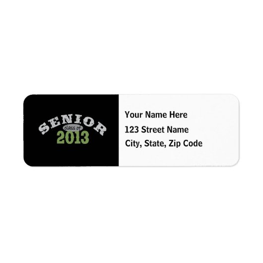Senior 2013 Groen Etiket (Voorkant)