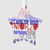 Senior 2015 Star - Mirror-versiering opnieuw bekij Ornament (voorkant)