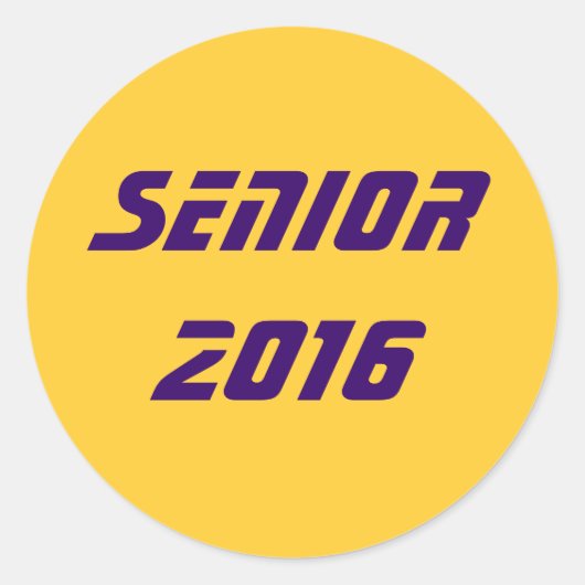 Senior 2016 ronde sticker (Voorkant)