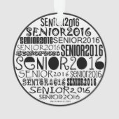 Senior 2016 Round - Rearview Mirror-versiering Ornament (achterkant)