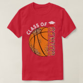 Senior 2022 Basketball Player Afstuderen klasse 20 T-shirt (Design voorkant)