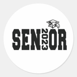 Senior 2023 Afstuderen Cadeauklasse 2023 Ronde Sticker