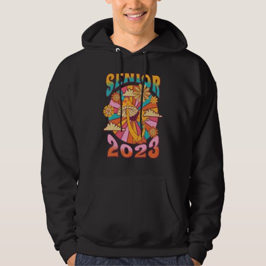 Senior 2023 floral vintage hoodie (Voorkant)