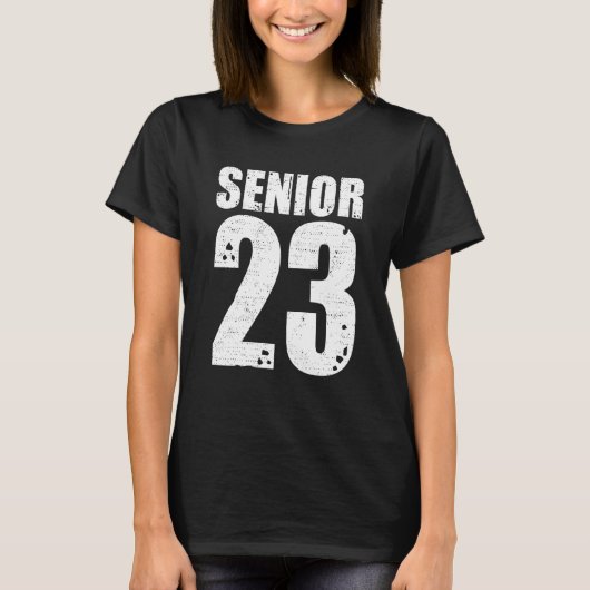 Senior 2023-klasse 23 Cute Afstuderen voor jongens T-shirt (Voorkant)