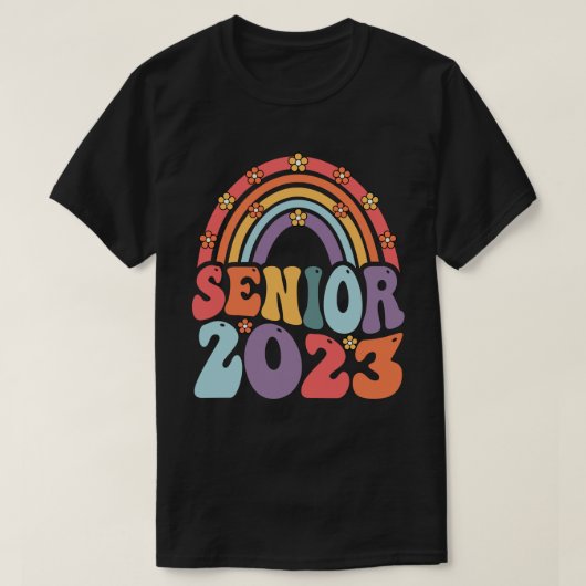 Senior 2023 Rainbow-klasse Boho van 2023 Afstudere T-shirt (Design voorkant)