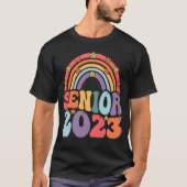 Senior 2023 Rainbow-klasse Boho van 2023 Afstudere T-shirt (Voorkant)