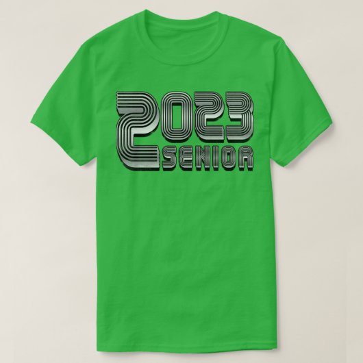  Senior 2023 Silver Tekst T-shirt (Design voorkant)