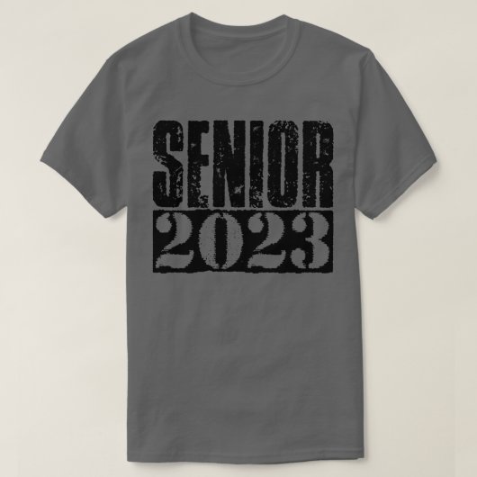 Senior 2023 Zwart  Tekst T-shirt (Design voorkant)
