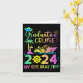 Senior 2024 Afstuderen Cruise AW Ship Afstudeerder Kaart (Gele Bloem)