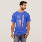 Senior 2024 American Flag Graduation Class Of 2024 T-shirt (Voorkant volledig)