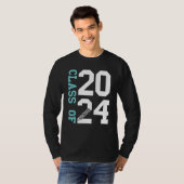 Senior 2024 Class of 2024 First Day Or Graduation T-shirt (Voorkant volledig)