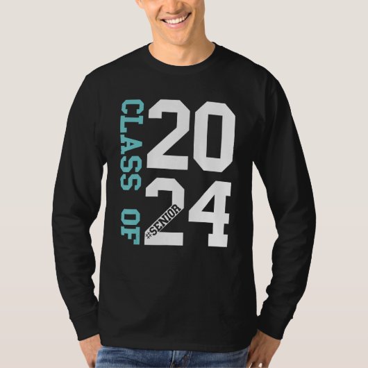Senior 2024 Class of 2024 First Day Or Graduation T-shirt (Voorkant)