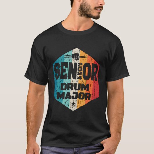 Senior 2024 Drum Major 2024 Klasse van 2024 Senior T-shirt (Voorkant)