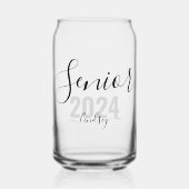 Senior 2024 gepersonaliseerde naam Afstuderen Blikvorm Glas (Voorkant)
