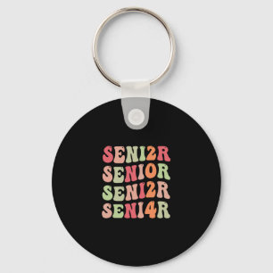 Senior 2024 Groovy Terug naar School Class 2024 Sleutelhanger