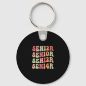 Senior 2024 Groovy Terug naar School Class 2024 Sleutelhanger (Achterkant)