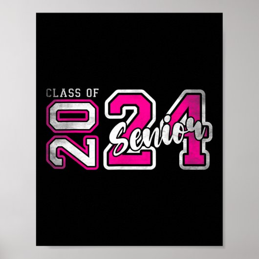 Senior 2024 Klasse of 2024 Seniors Afstuderen 2024 Poster (Voorkant)