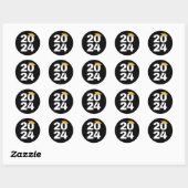Senior 2024 Klasse van 2024 Afstuderen 2024 Ronde Sticker (Vel)