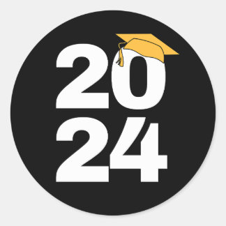 Senior 2024 Klasse van 2024 Afstuderen 2024 Ronde Sticker