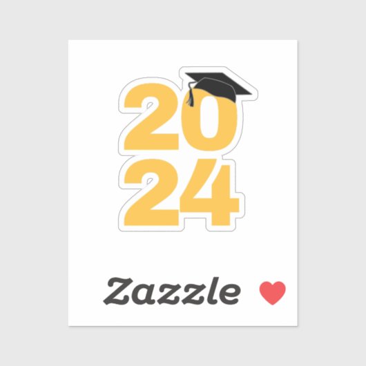 Senior 2024 Klasse van 2024 Afstuderen 2024 Sticker (Vel)