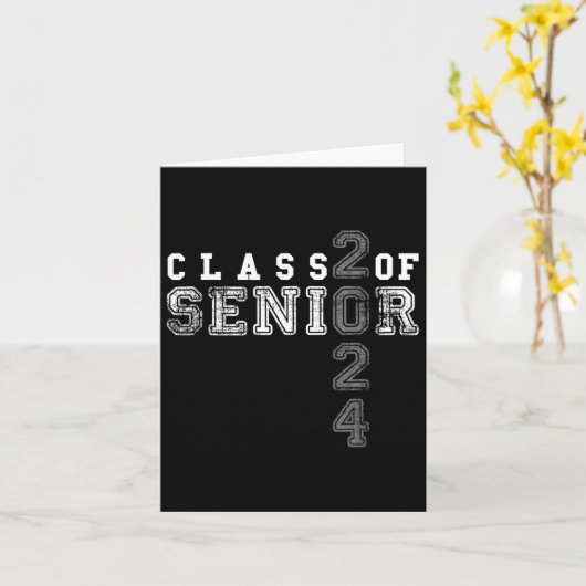 Senior 2024 Klasse van 2024 Afstuderen Kaart (Gele Bloem)