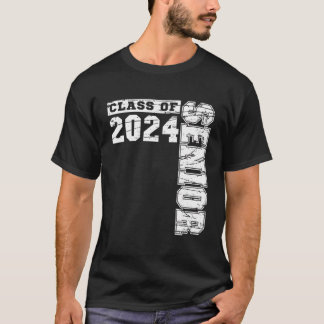 Senior 2024 klasse van 2024 Afstuderen of eerste d T-shirt