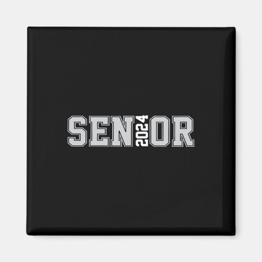 Senior 2024 Klasse van 2024 Senioren Afstuderen 24 Magneet (Voorkant)