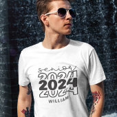 Senior 2024 met naam afstuderen t-shirt