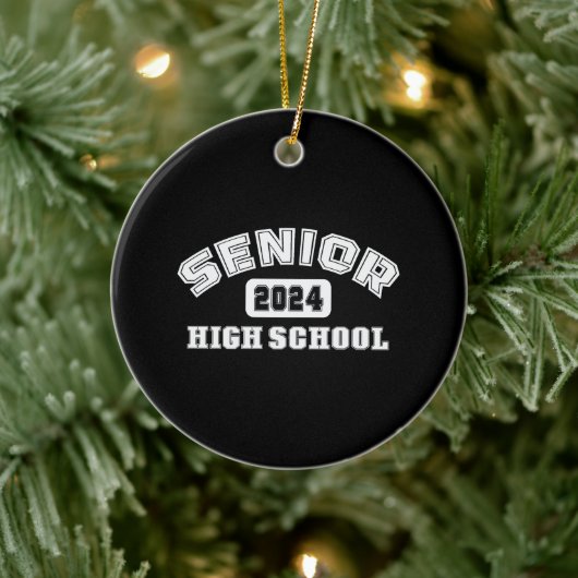 Senior 2024 Middelbare school Keramisch Ornament (Boom)