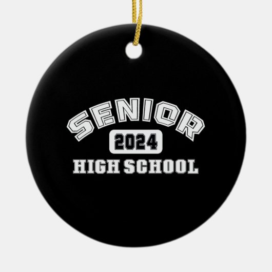 Senior 2024 Middelbare school Keramisch Ornament (Voorkant)