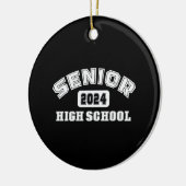 Senior 2024 Middelbare school Keramisch Ornament (Links)
