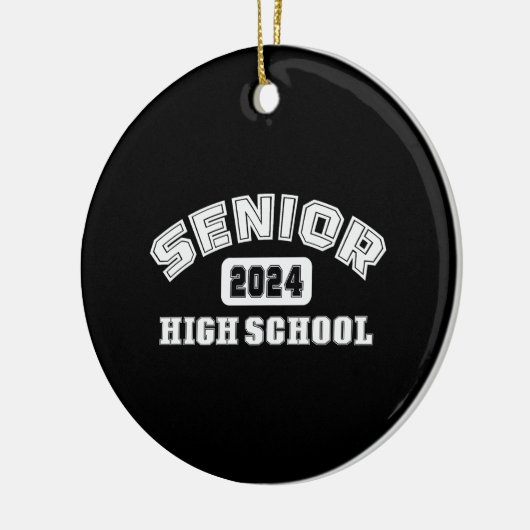 Senior 2024 Middelbare school Keramisch Ornament (Links)