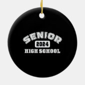 Senior 2024 Middelbare school Keramisch Ornament (Achterkant)