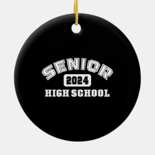 Senior 2024 Middelbare school Keramisch Ornament (Achterkant)
