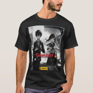 Senior 2024 namaak anime esthetiek t-shirt