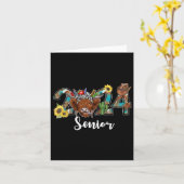 Senior 2024 Schotse Hooglanders Koe Western Afstud Kaart (Gele Bloem)