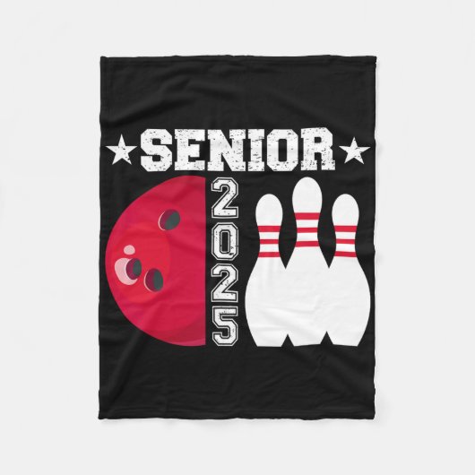 Senior 2025 Bowling Player CL van 2025 Afstuderen  Fleece Deken (Voorkant)