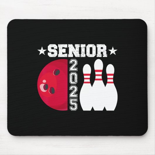 Senior 2025 Bowling Player CL van 2025 Afstuderen Muismat (Voorkant)