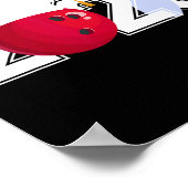 Senior 2025 Bowling Player CL van 2025 Afstuderen  Poster (Hoek)