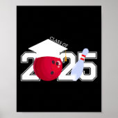 Senior 2025 Bowling Player CL van 2025 Afstuderen Poster (Voorkant)