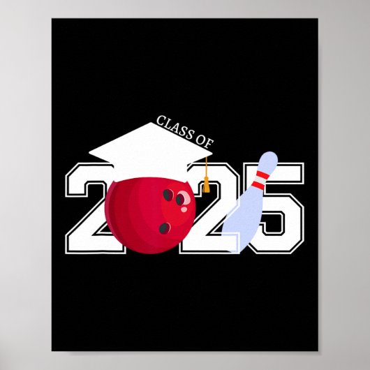 Senior 2025 Bowling Player CL van 2025 Afstuderen  Poster (Voorkant)