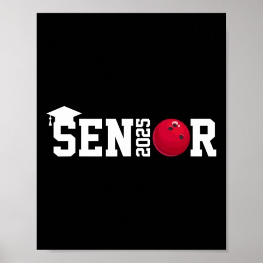 Senior 2025 Bowling Player CL van 2025 Afstuderen Poster (Voorkant)