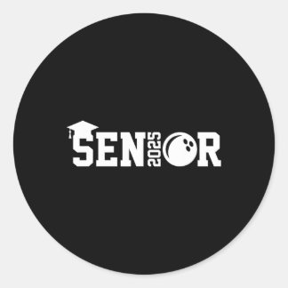 Senior 2025 Bowling Player CL van 2025 Afstuderen  Ronde Sticker