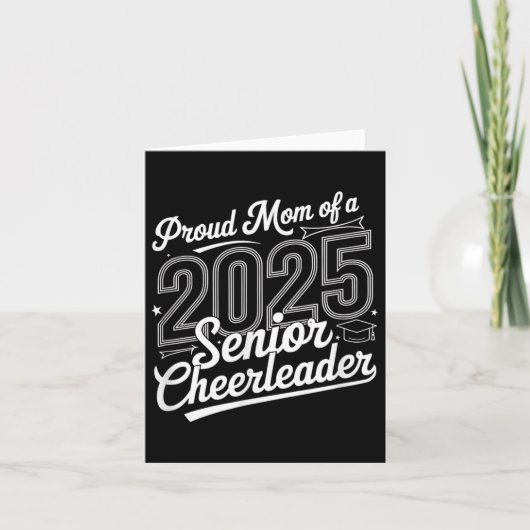 Senior 2025 Cheer Team Mom High School Afstuderen Kaart (Voorkant)