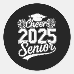 Senior 2025 Cheer Team Mom High School Afstuderen Ronde Sticker